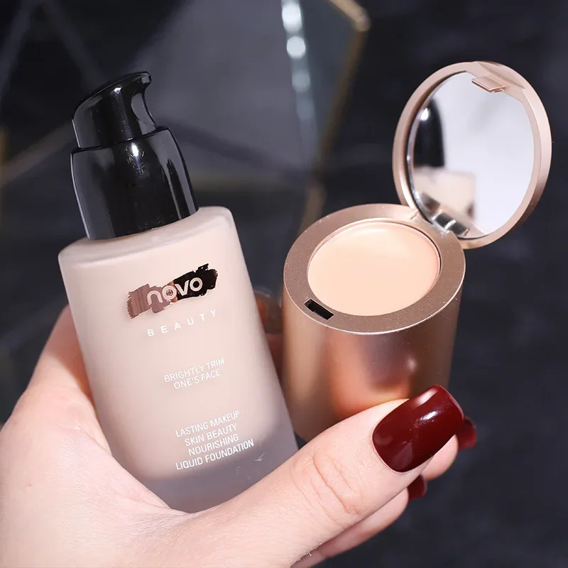 

2 In 1 BB Cream Full Cover Face Base Liquid Foundation Concealer Makeup Waterproof Long Lasting Facial Whitening Cream Make Up