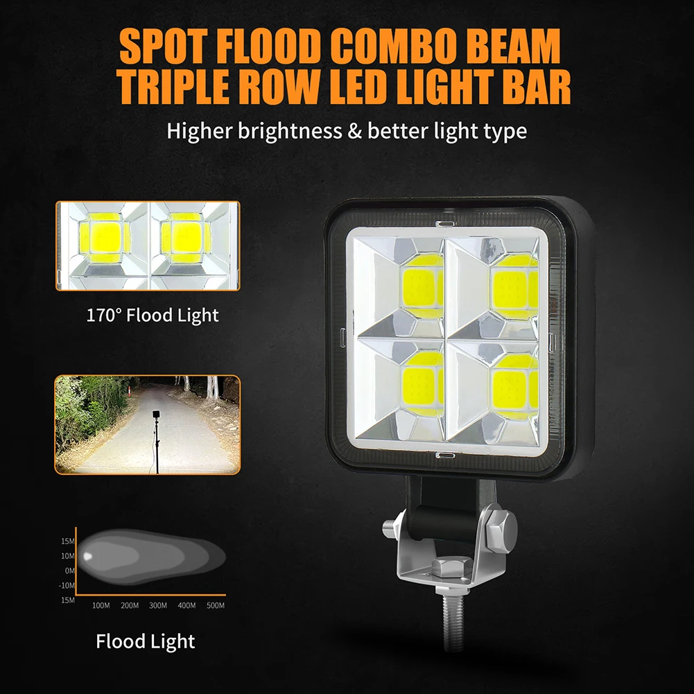 

Car Light LED Work Light Aluminum Alloy Car Accessories Car LED Work Lights For Off Road Truck LED Flood Light Bar