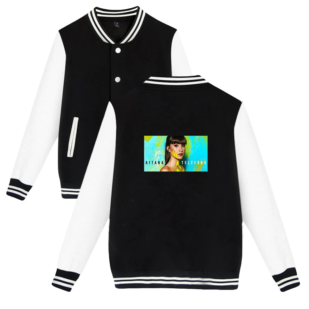 Aitana Ocana Men Baseball Uniform Fashion Clothes Oversized Sweatshirt Hip Hop Jacket Singer Trend Cosplay | Мужская одежда