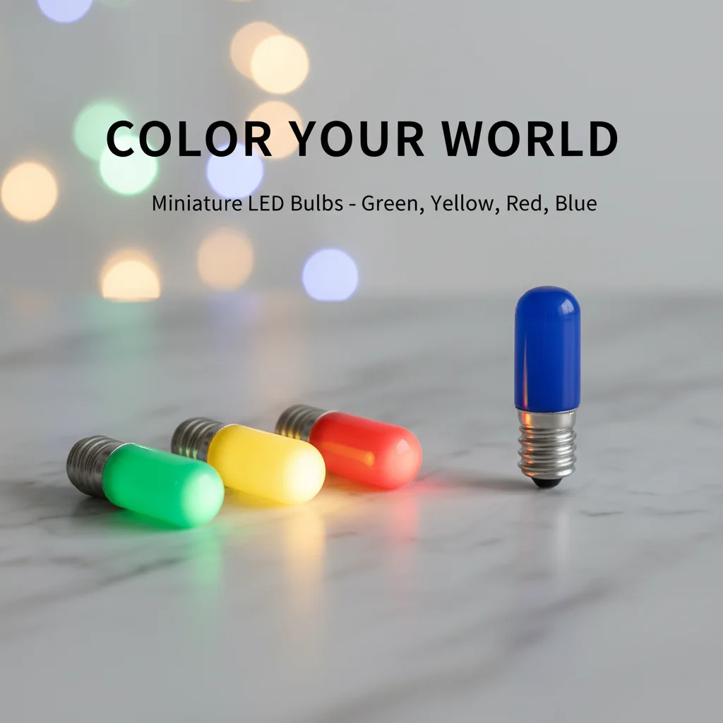 컬러풀 LED 전구 E12 E14 1.5W AC220V LED 표시등 필라멘트 전구 냉장고 전구 냉동고 전구 빨강 초록 파랑 노랑