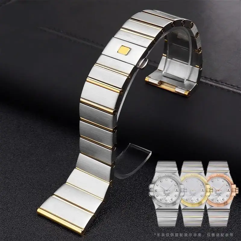 SCHIK Stainless Steel Watchband For Omega Watch Strap 15mm 17mm 18mm 23mm 25mm Solid Metal Watch Band Steel Bracelet