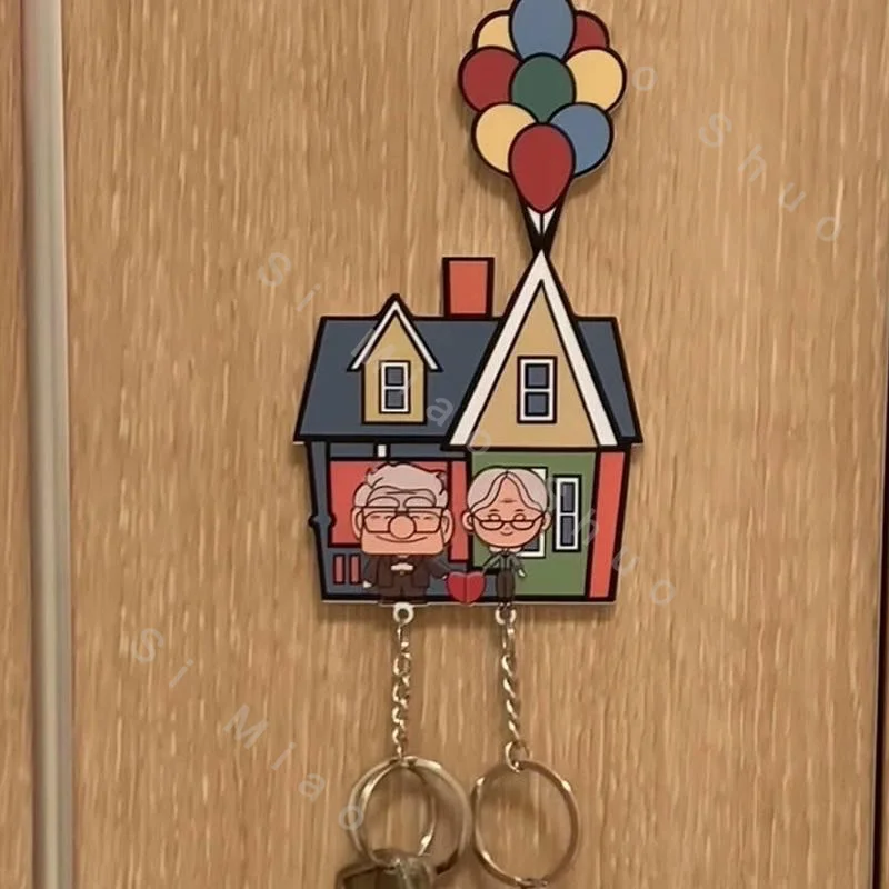 Wall Key Holder Couple Keychain Hanger Home Decor Shared Entrance Keyring Nonmagnetic Refrigerator Sticker Lover Halloween Gift 6