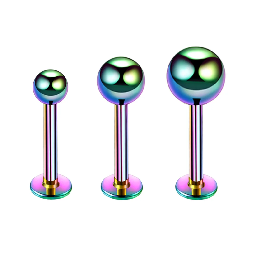 Wkoud 1Pair Medical Titanium Steel Stud Earring Small Ball Screws Small Earrings Male Ear Bone Nail Lip Piercing Body Jewelry Hot Sale 2025