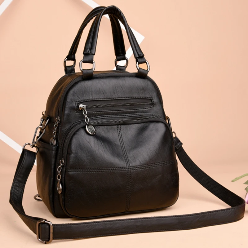 Fashion Women Backpack Leather Brands Female Backpacks Schoolbag Backpack Elegant School