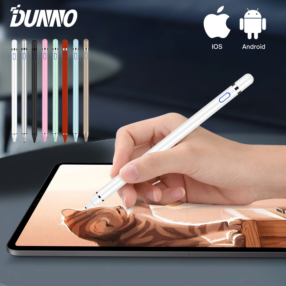 Active Stylus Pen Compatible for iOS&Android Touch Screens, Pencil for iPad  with Dual Touch Function,Rechargeable Stylus for iPad/iPad  Pro/Air/Mini/iPhone/Cellphone/Samsung/Tablet Drawing&Writing 