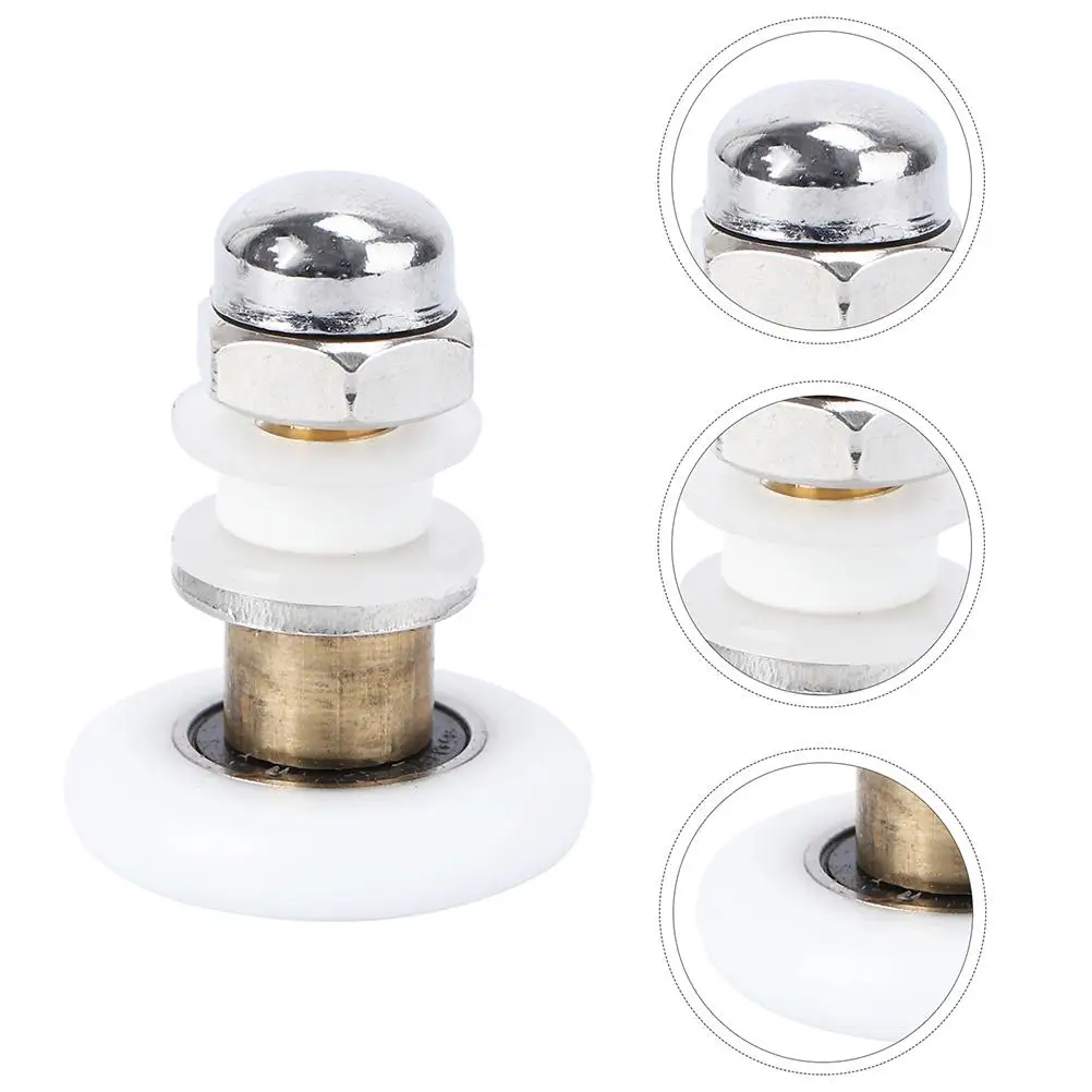 4 Pcs Glass Sliding Door Pulley Shower Rollers Replacement Pulleys Part Runners Component