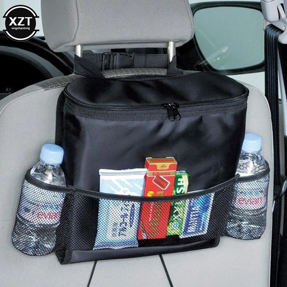 Car Seat Terug Multi-Pocket Ice Pack Bag Opknoping Organisator Collector Opbergdoos Auto Interieur Accessoires Zwart Opbergen Opruimen