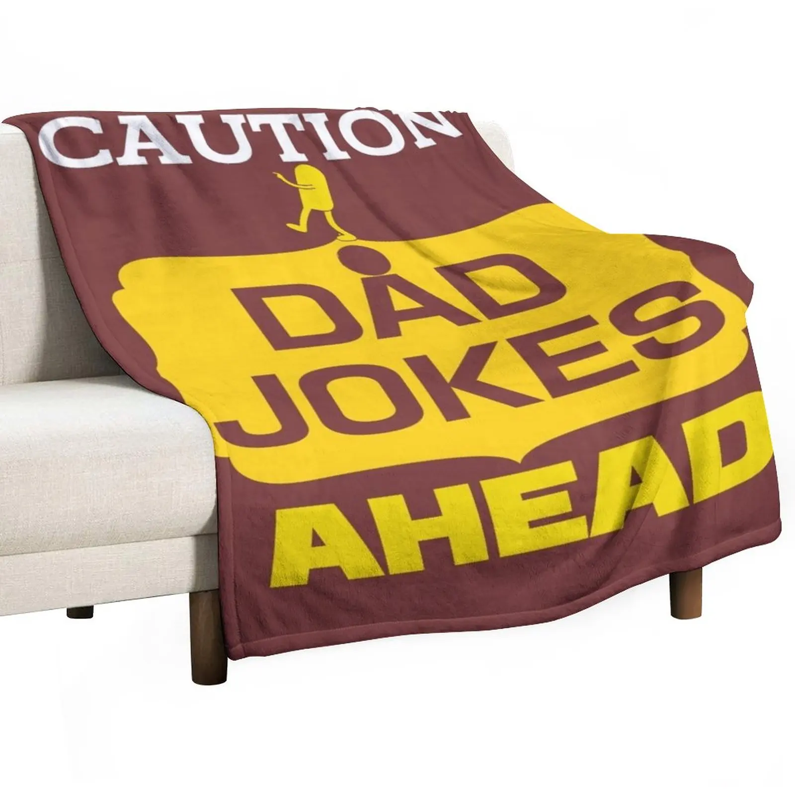 

New Caution Dad Jokes Ahead Throw Blanket Flannels Blanket For Sofa Thin