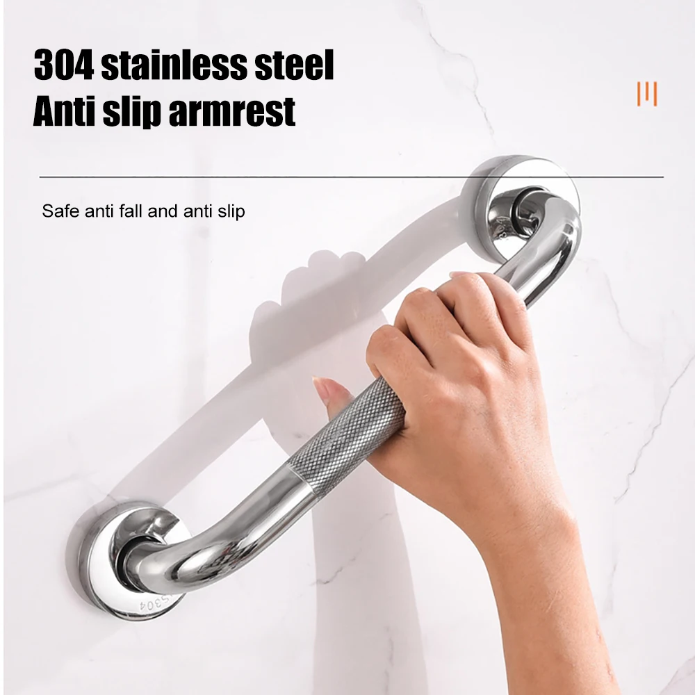 Bathroom Handrail 1PC Stainless Steel 300/400/500mm Bathroom Tub Toilet Handrail Grab Bar Shower Safety Support Handle Towel Rack