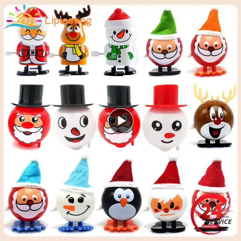 New Creative And Interesting Children's Spring Wind-up Toy Christmas Santa Claus Elk Penguin Snowman Funny Toy Halloween Gift