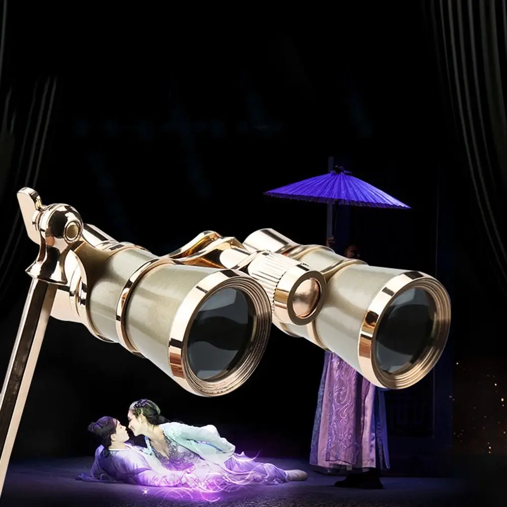 Optical BK9 Opera Glasses Lightweight Compact 3X Musical Concert Telescope Adjustable Handle Extendable Pocket Binoculars Women 6