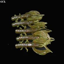 

5pcs/lot Rubber Crayfish Fishing Lures 8.0CM 6.5G Soft Jig Lure Life Like Swim Action Shrimp Swimbait for Jig Head Fishing