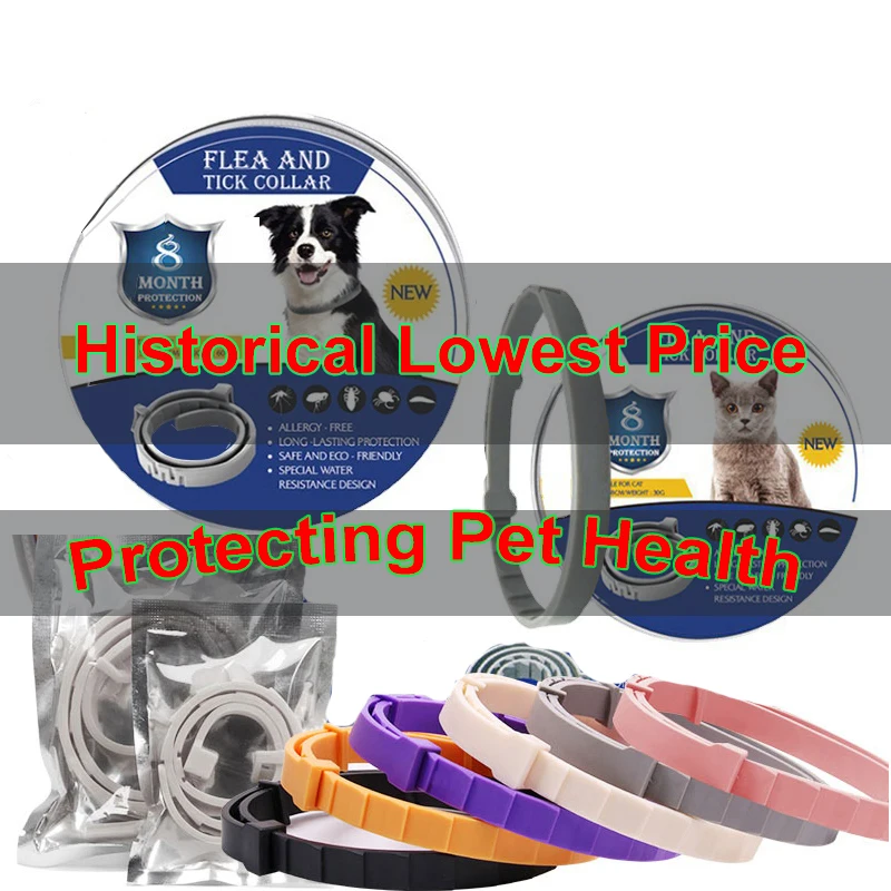

39/63CM Dog Collar Flea Tick Prevention Pet Cat Dog Collar 8 Month Flea and Tick Collar for Small Dog Adjustable Cat Dog Collar
