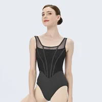 Retro Ballet Leotard Women New Design Spliced Gymnastics Bodysuit Dance wear Adult Elegant Female Yoga Clothing - Image 5