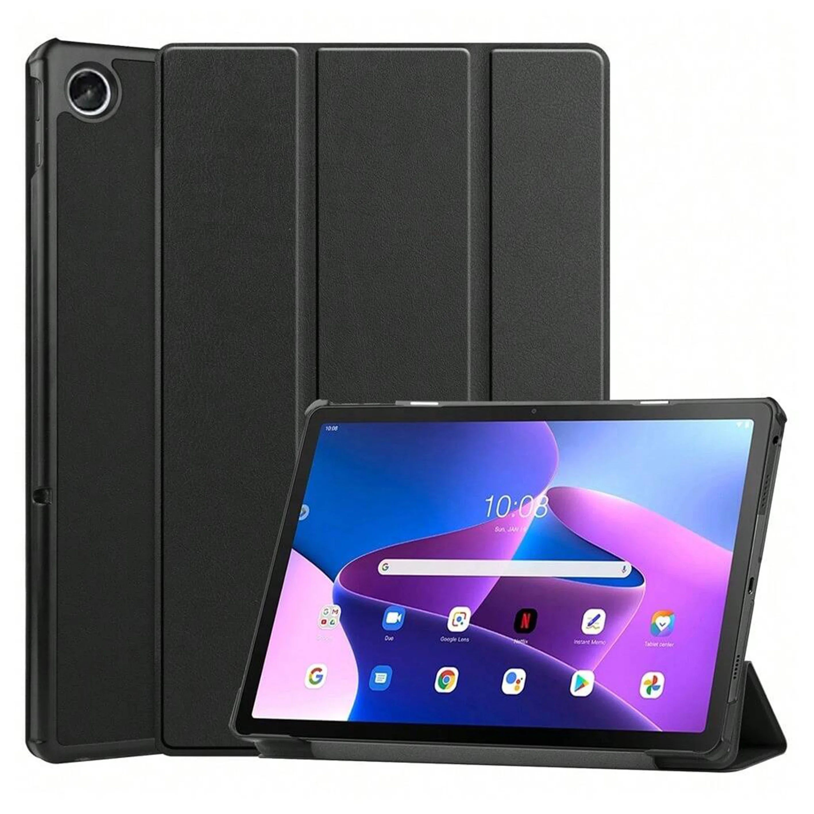Enhanced Tri-Fold PU Leather Tablet Case, Smart and Protective Design