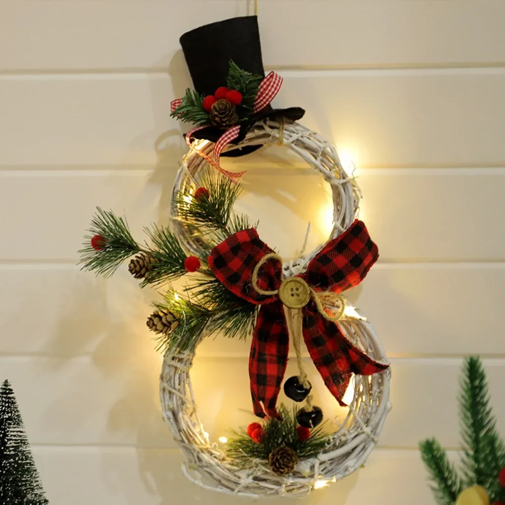 

Christmas Home Decorations Christmas Garland Hanging LED Lights Garland Hanging Christmas Rattan Circle Hanging Window Props