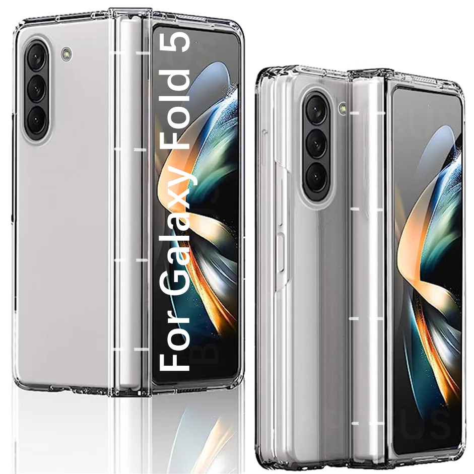 Custodia Protettiva Con Cerniera Trasparente Per Samsung Galaxy Z Fold 5 Zfold5 5G Custodia Ultra Sottile Hd Antigraffio Per Zfold5 Fold5