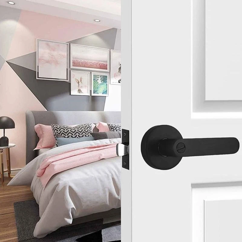 DIY Friendly Internal Door Handles Steel Door Handle Set Tubular Latches Handle Suitable for Left or Right Handed door M4YD