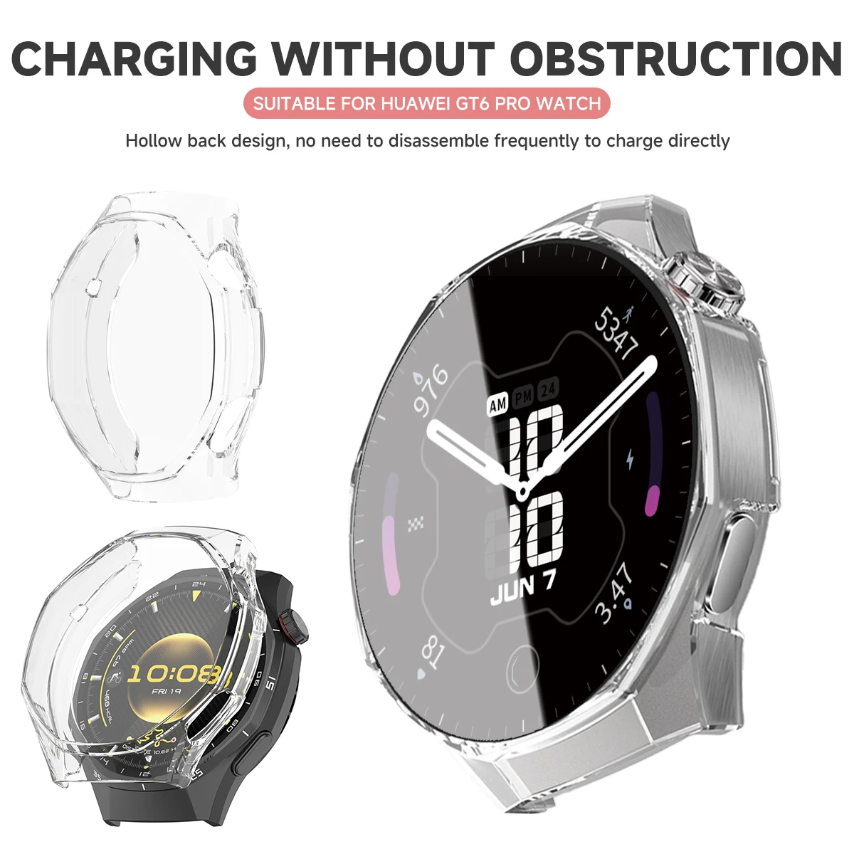 Premium TPU Protective Case with Screen Protector for Smartwatch - Soft Shell Bumper Cover