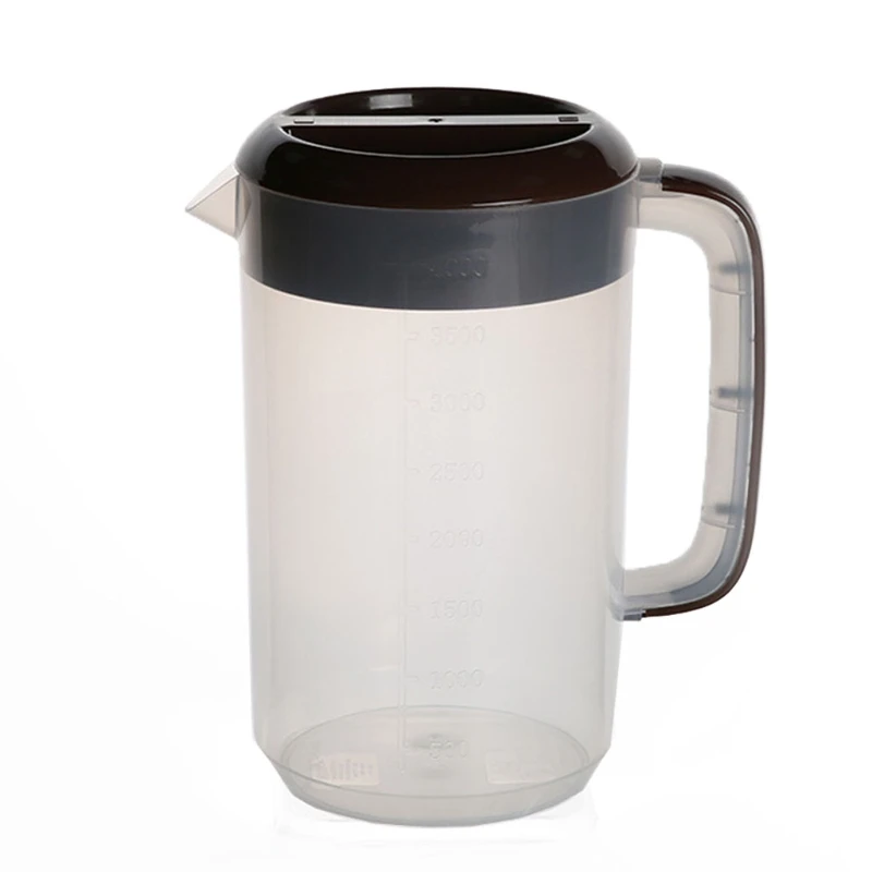 4L Water Bottles to Drink Cold Kettle Pitcher with Lid for Hot Cold Water Jug Juice and Iced Tea Large Capacity 5 Colors glass pitcher cold water jug