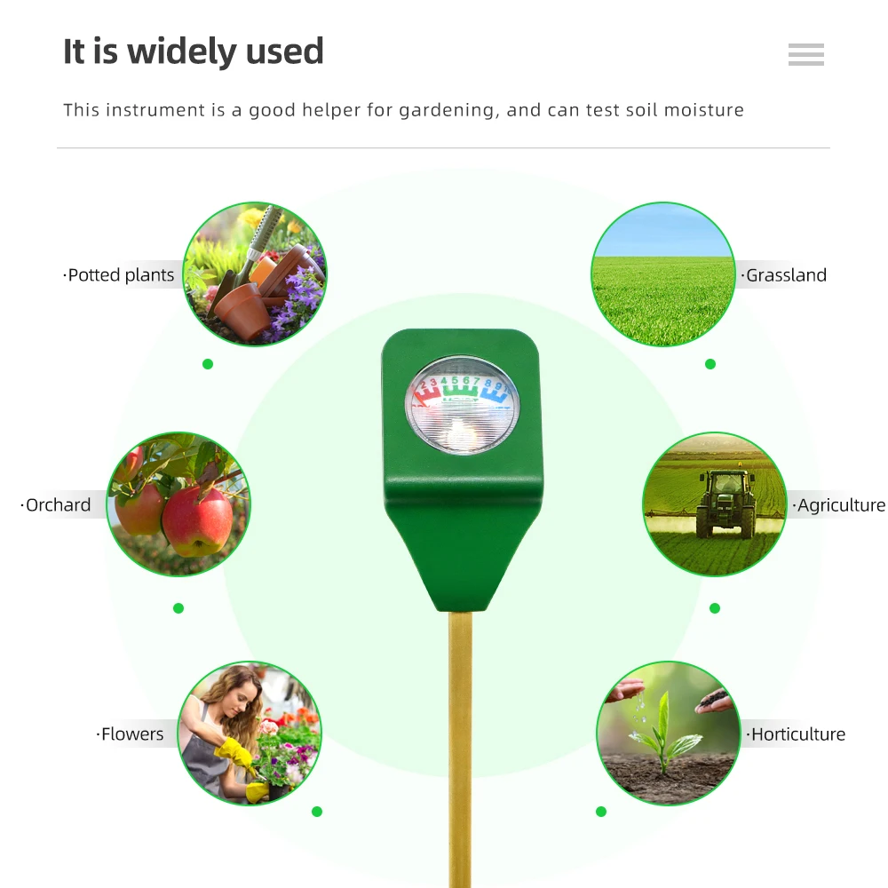 Soil Moisture Meter Mini Soil Moisture Tester Meter Plant Soil Moist Tester Testing Instrument for Gardening Plants Farming 6
