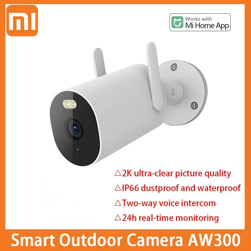 Xiaomi Wifi Smart Outdoor Camera Aw300 2k Full Color Night Vision Ip66