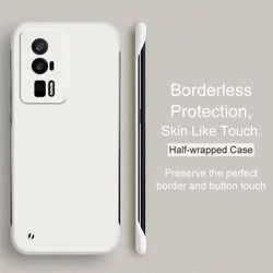 Luxury Ultra-Thin Candy Color Borderless Hard Case Cover for POCO F3 GT (White)
