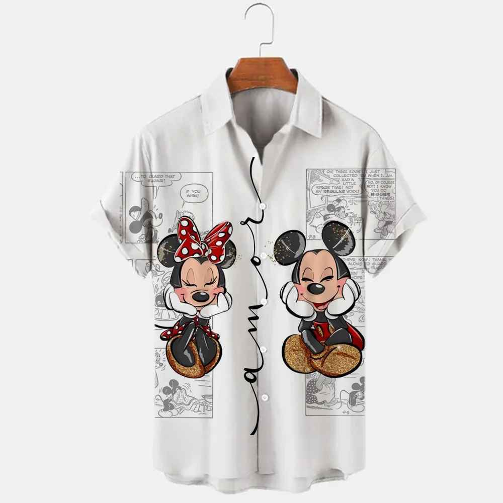 New 3D Printed Disney Donald Duck Mickey Mouse Men's Shirt New Summer Fashion Street Trend Retro Boutique Unisex Top tomy cars dm kawaii donald duck mickey minnie retro vintage car valentines day alloy model toys scene props gift scene props