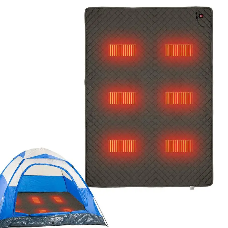 

Heated Blanket for Camping Extra-Warm Lightweight Electric Heated Blanket Machine Washable Heated Sleeping Bag Pad With 6