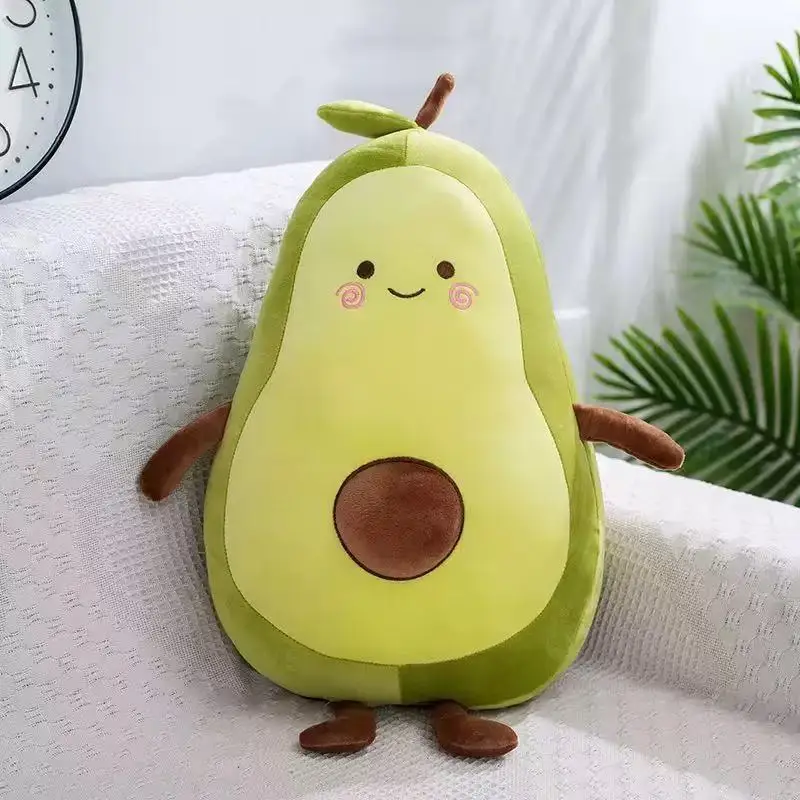 New Lovely Giant Avocado Plush Pillow Stuffed Fruit Green Plushie Doll Big Soft Girl Sleeping Room Decor Cute Birthday Gift