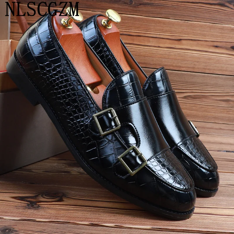 Ted Baker London Men's Seyie Double Monk Strap Leather Dress Shoes - 13M