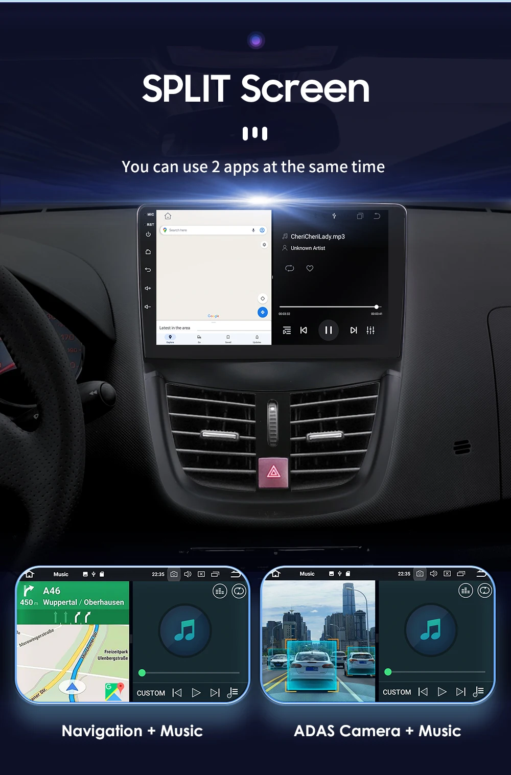 360 Kamera Android 13 Auto Radio Für PEUGEOT 207 207CC 2006-2015 Auto Multimedia GPS 4G Carplay intelligente Bildschirm autoradio SWC – Detail 34