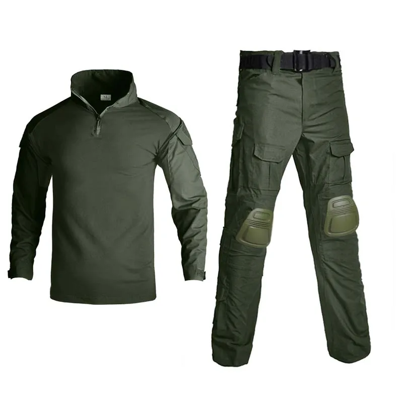 Tactical Camo Uniform Hunting Clothes Suit Men Windbreaker Combat Pants +Pads 8XL