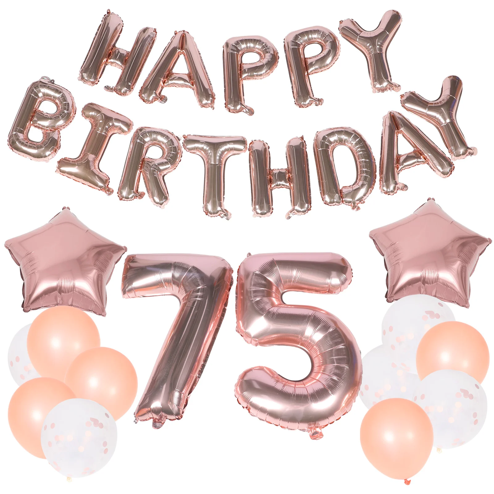

75th Birthday Decoration Foil Balloon Number Party Balloons Emulsion Decorations