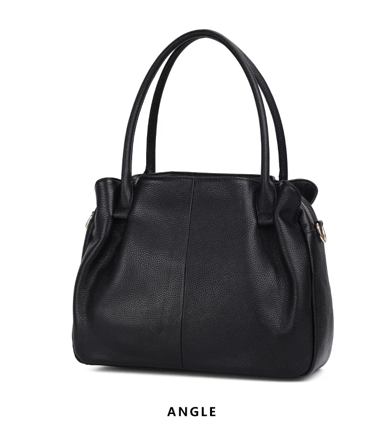 Motingsome Handtasche aus weichem Rindsleder für Damen, große 3-Zwischenschicht, elegante Damenhandtasche, schwarze Umhängetaschen, Geldbörsen – Detail 11