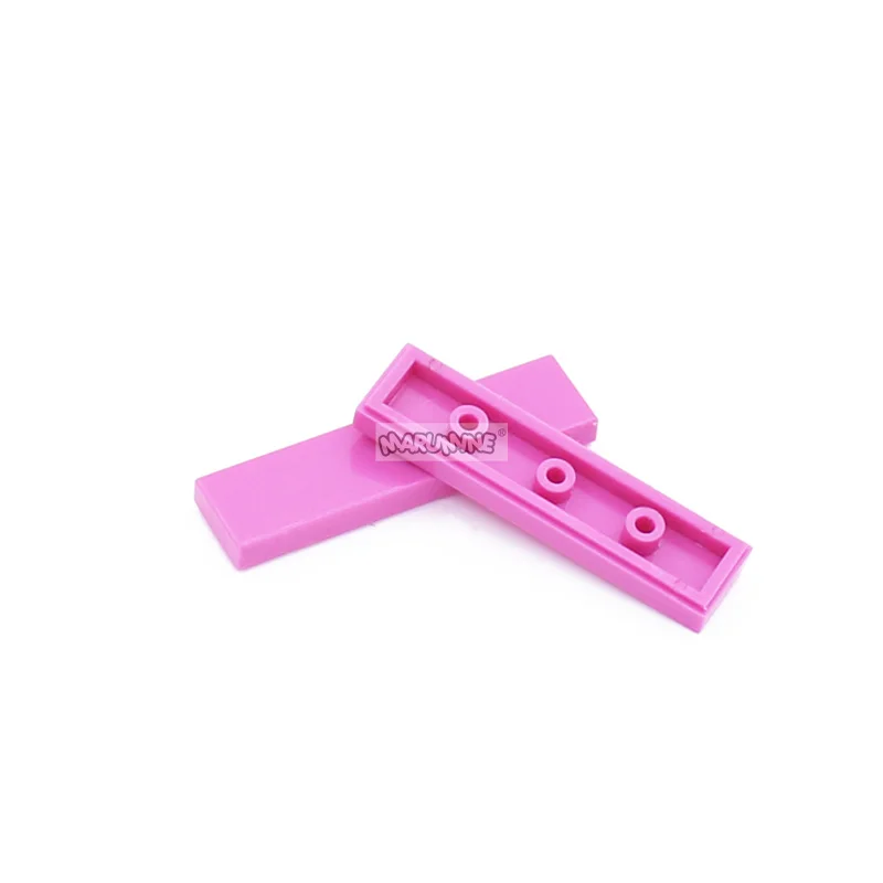 Marumine 1x4 타일 80PCS 클래식 빌딩 블록 2431 MOC 기본 벽돌 부품 DIY 액세서리 플레이트 호환 모든 주요 브랜드