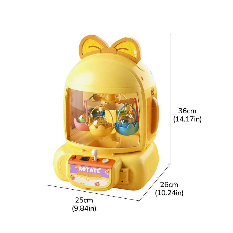 Mini Claw Machine Toy for Kids Portable Plush Doll Grabber Girl with Music Toy Crane Machine Party Game Children's 3 Years Gifts