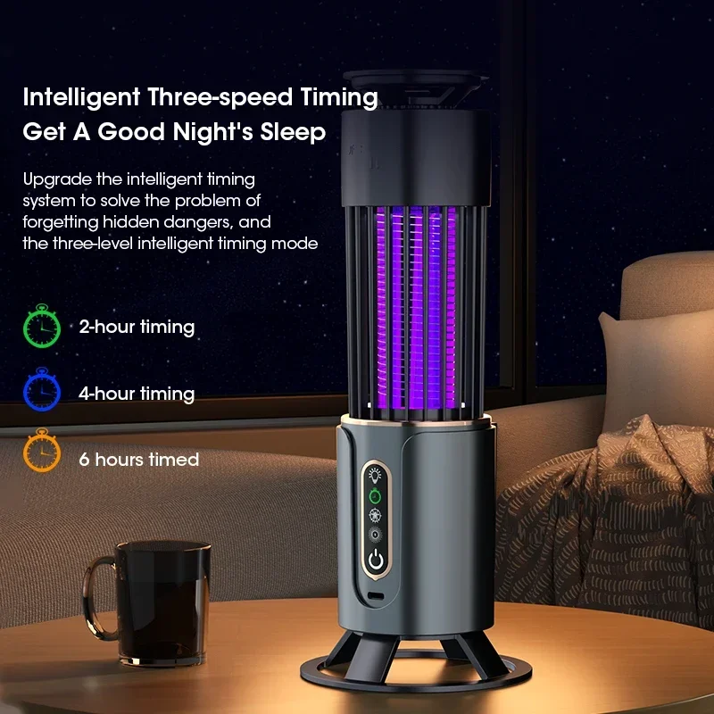 Mosquito repellent lamps, fly traps and traps, camping flashlights with USB sync