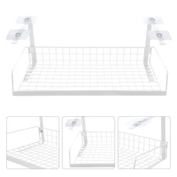 Cable Management Rack Under Table Cord Holder Cable Shelf Storage Rack Wire Sorting Line Table Top Row Plug Router Storage Rack