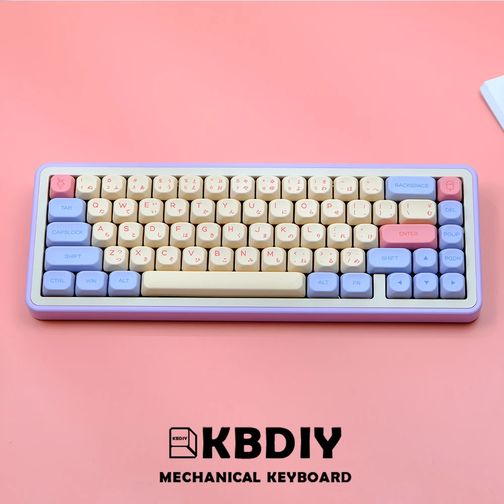 KBDiy-Keycaps coreano Set para teclado mecânico, Marshmallow