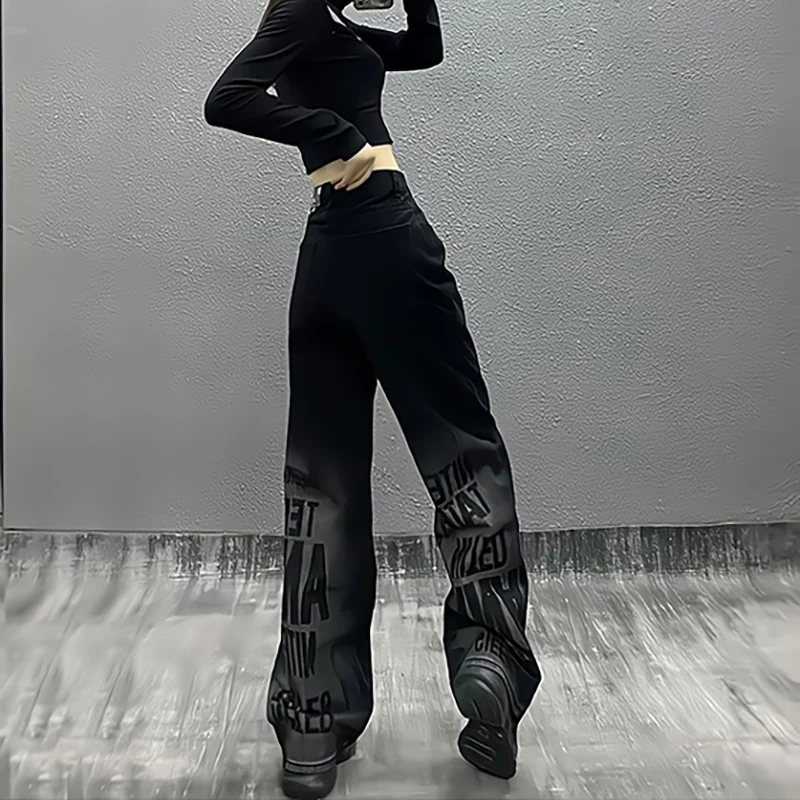 Wholesale Womens Baggy Jeans Hip Hop 90s Clothes Y2K Skeleton Pants Skull  Print Trousers Halloween Costume Streetwear Outfits Denim Pants From  m.