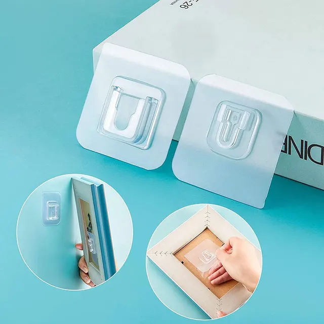 5/10-Os Páratlan Kétoldalas Ragasztófalhorgok Fogas Erős Átlátszó Horgok Csésze Balek Fali Tároló Tartó Konyhai Bathroo-Hoz