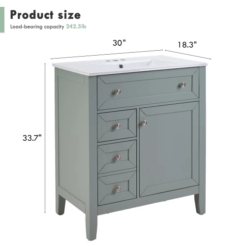 Solid Wood Bathroom Vanity 6