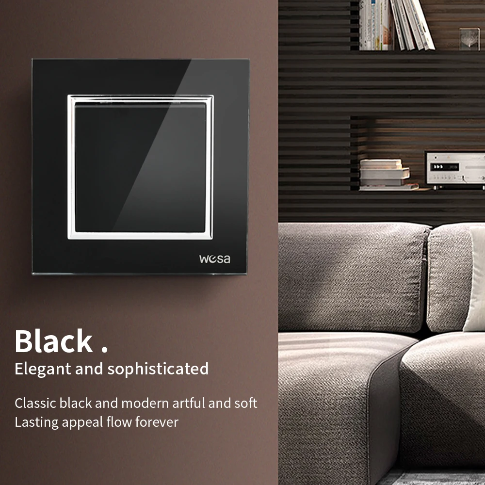 wesa luxo cristal interruptor de painel vidro 01