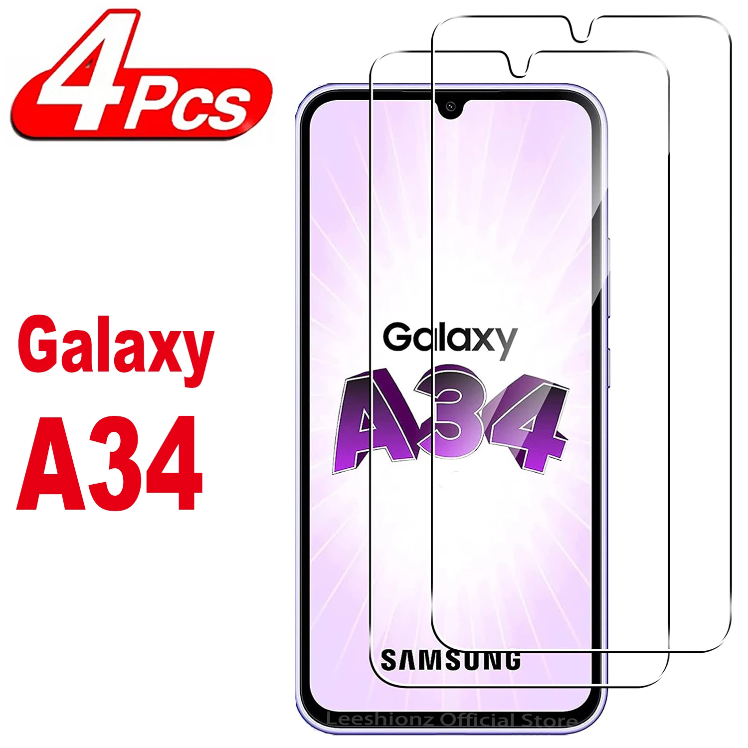 

Защитное стекло HD для Samsung Galaxy A34/A14/A54/A53, 4 шт.