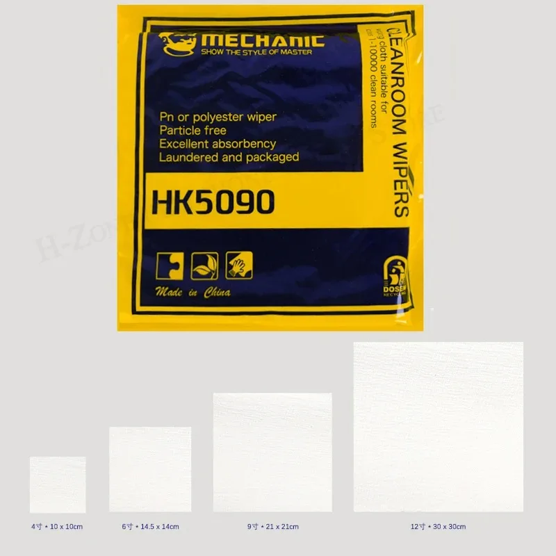 400Pcs MECHANIC HK5090 lint-free cloth 4 inches 10*10cm super soft LCD screen wiper for mobile phone computer camera cleaning 5