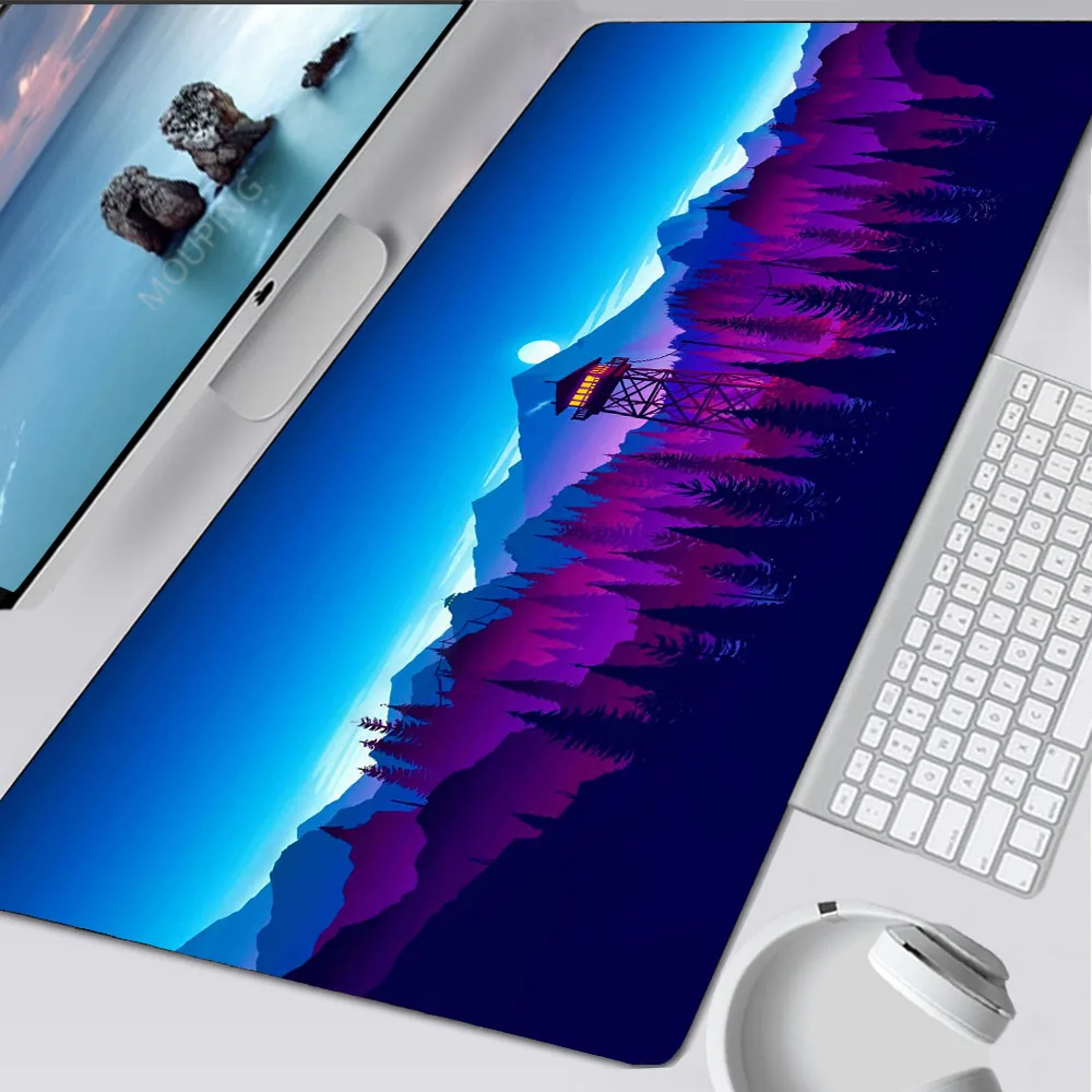 

Xxl Large Mouse Pad Firewatch Wallpaper Panoramic Purple Desk Mat Gaming Mouse Mats Mousepad 900x400 Deskpad Carpet Non-slip Mat