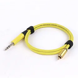 Colorful RCA to 1/4 Inch Audio Interconnect Cable - 0.2M (Yellow - TRS - RCA)