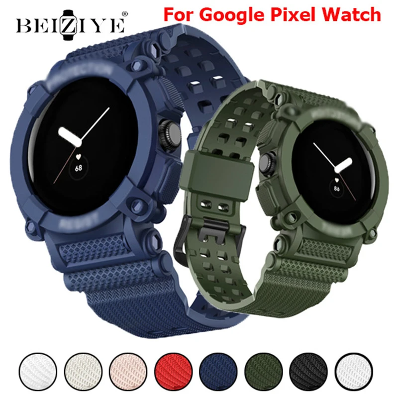 

Case Band for Google Pixel Watch 2 1 TPU Cover Sport Strap for Pixel Watch Screen Protector Anti Shock Bezel Protective Bumper