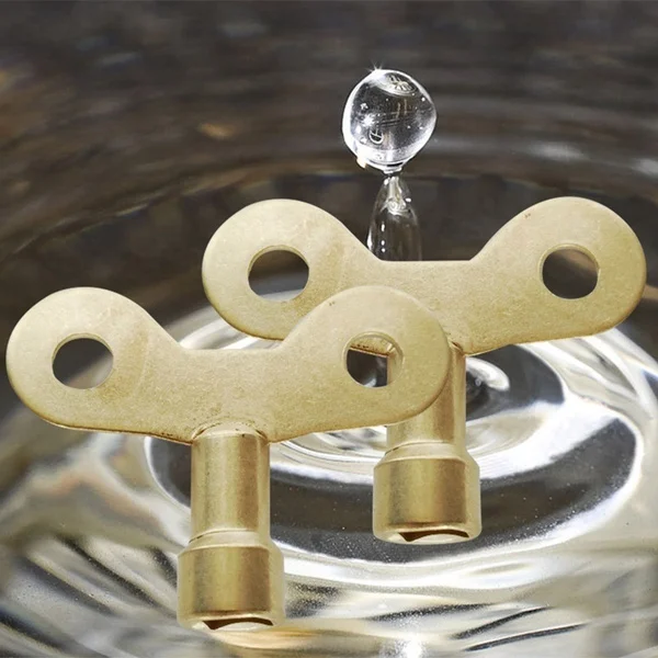 3Pcs/set Old Style Faucet Key Radiator Keys Plumbing Bleeding Key Solid Water Tap Outdoor Anti-theft Air Valve Plumbing Tool faucet key
